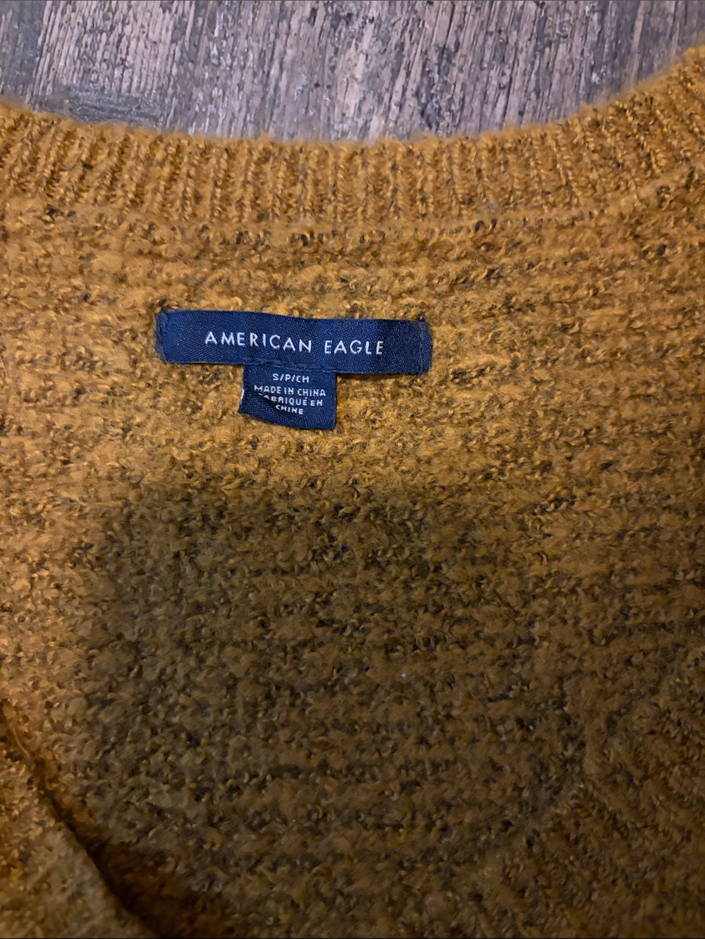 American Eagle Women's Mustard Knit Skirt and cropped sweater set - Picture 3 of 4
